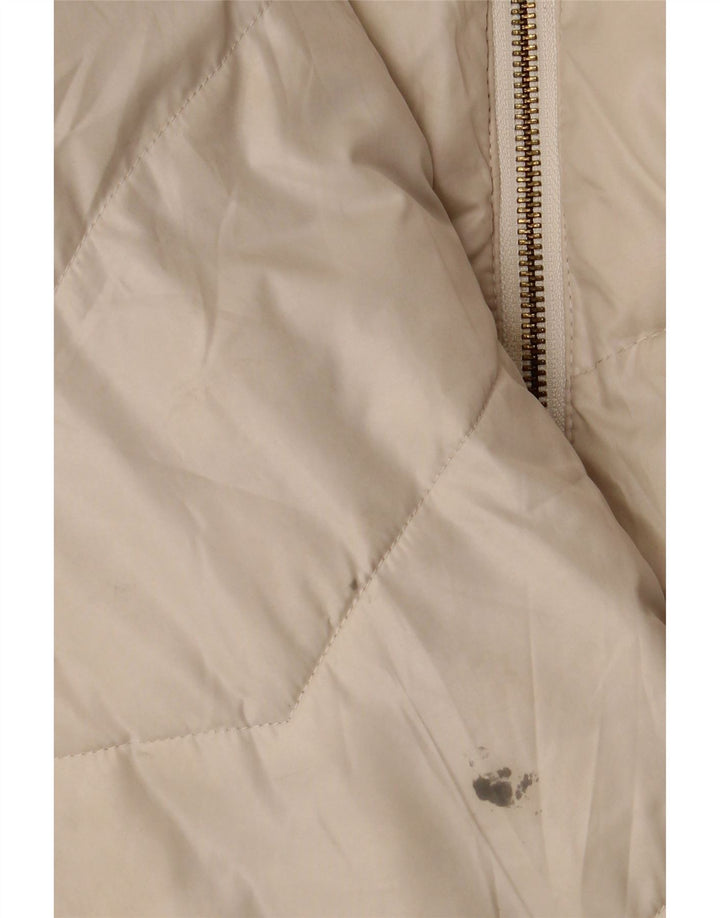 Marks & Spencer Abrigo acolchado extragrande con capucha para mujer UK 44 Medium Off White