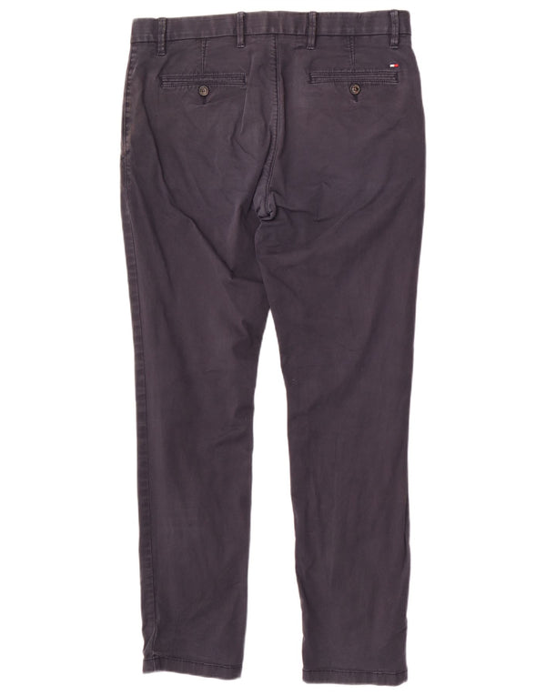 Tommy Hilfiger Pantalones chinos ajustados para hombre W34 L32 Algodón azul marino
