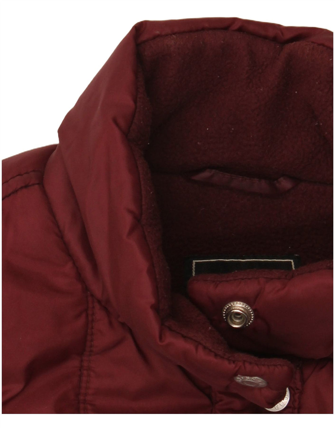 Guess Chaqueta acolchada para mujer UK 10 Small Borgoña Nylon
