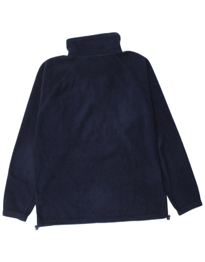 Kappa - Jersey de forro polar con cuello y cremallera para hombre, tamaño grande, poliéster azul marino