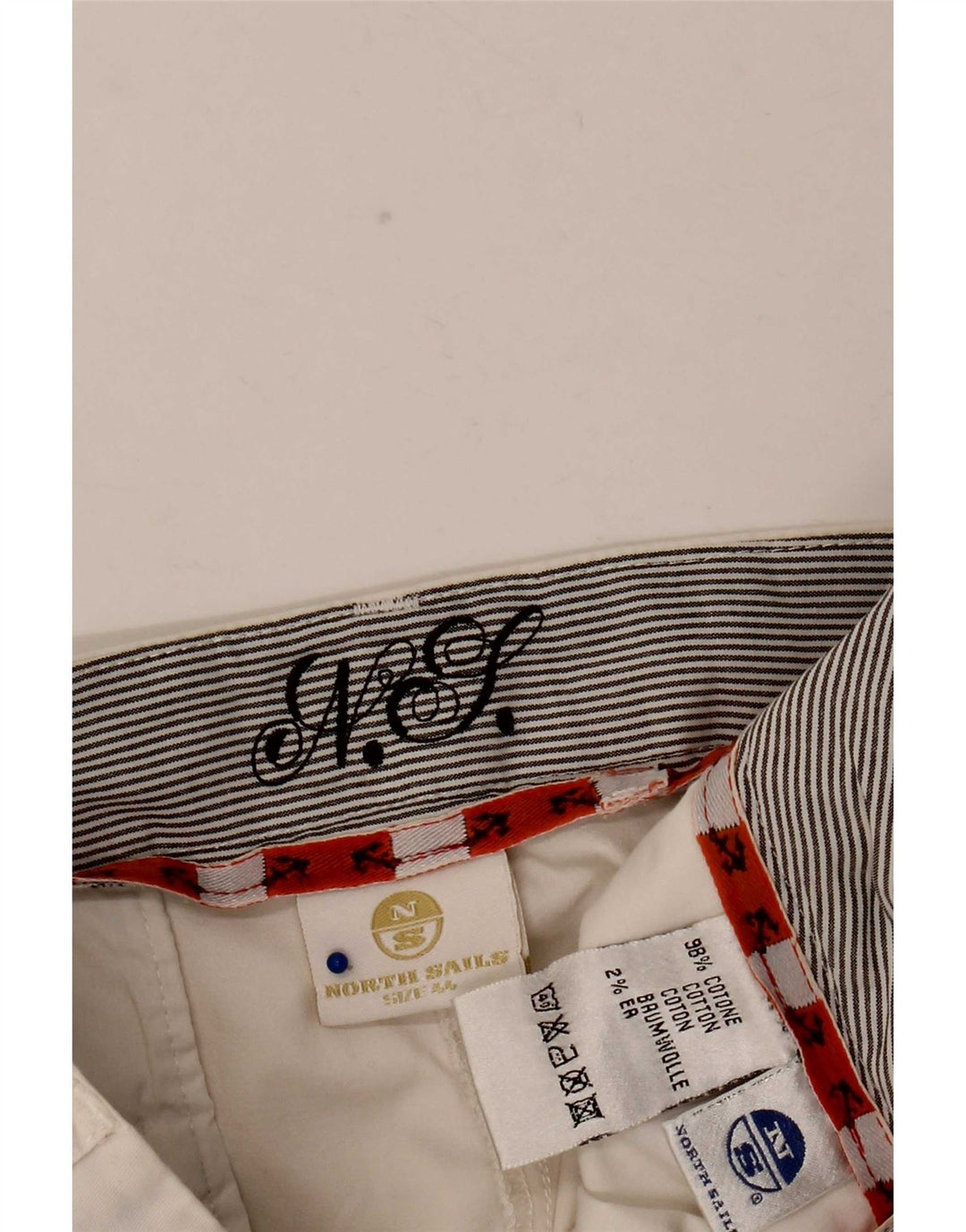 Pantalones chinos rectos para mujer North Sails IT 44 Medium W32 L25 Blanco