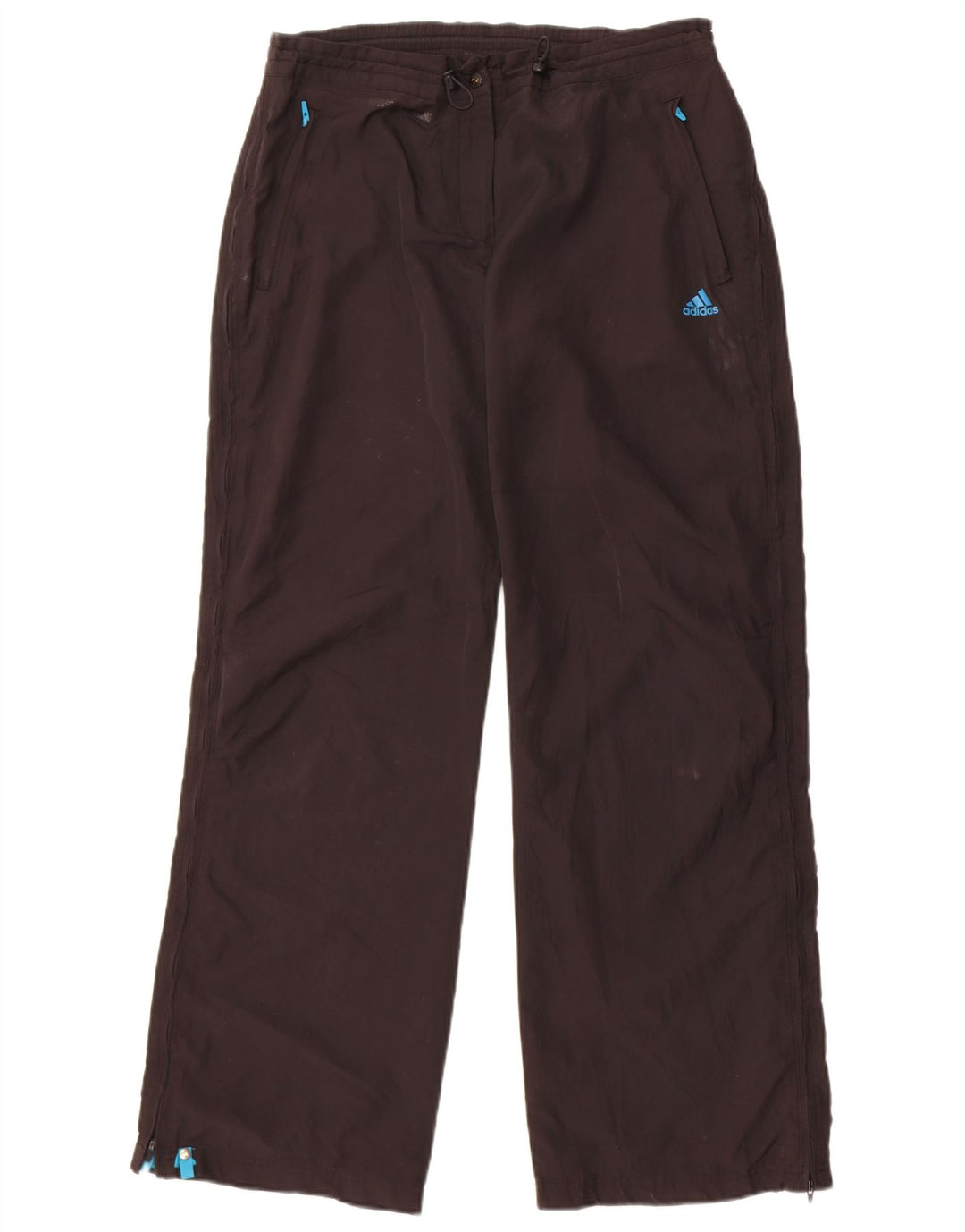 Adidas Pantalones de chándal a prueba de clima para mujer UK 14 Mediano Negro Poliéster