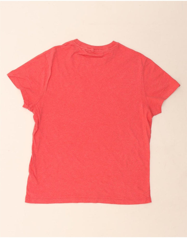 SUPERDRY Mens T-Shirt Top Large Red Cotton