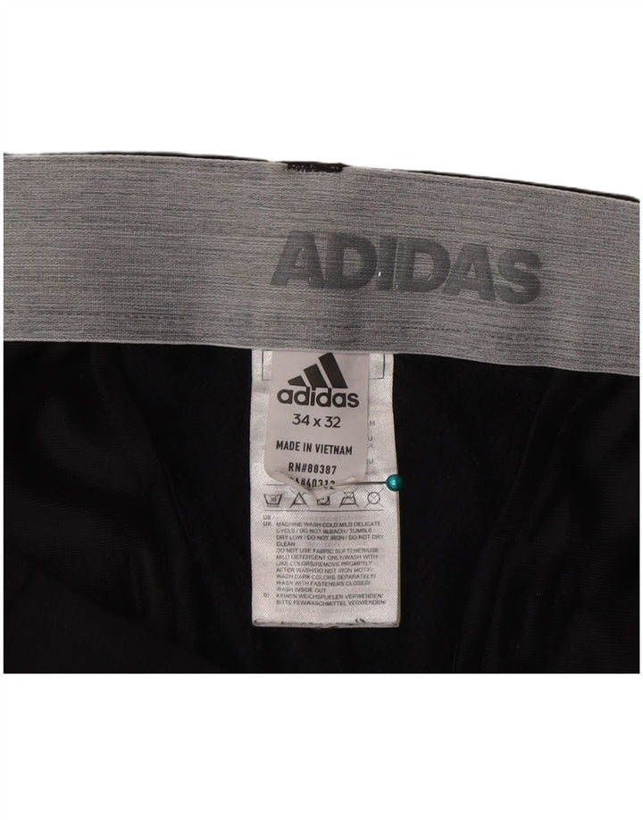 Adidas Pantalones Chinos Slim Para Hombre W34 L32 Poliéster Negro