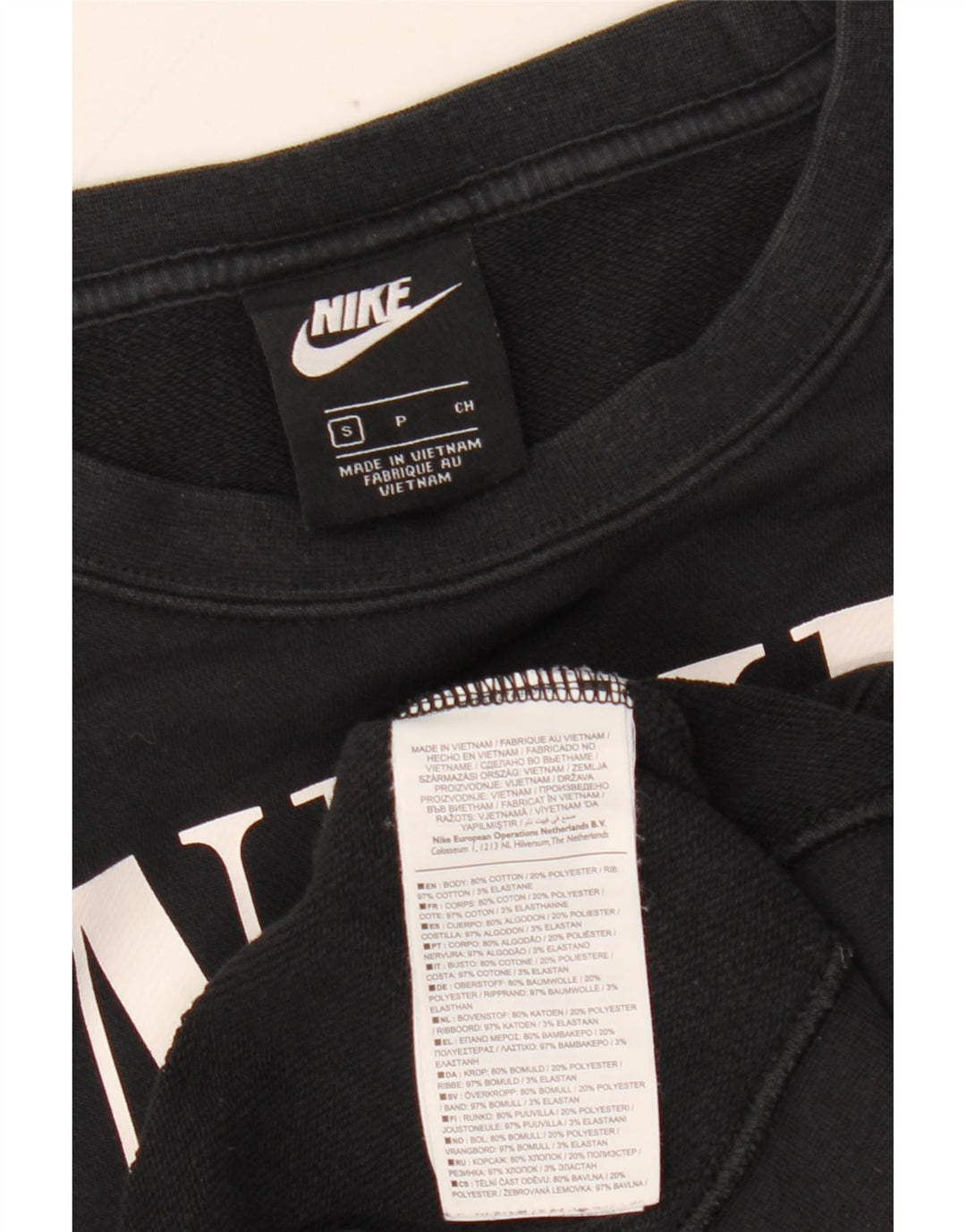 NIKE Sudadera extragrande para mujer, talla 40, talla pequeña, color negro