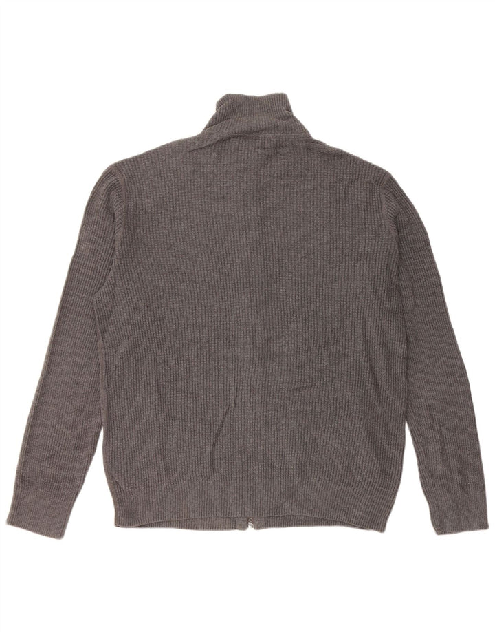 Calvin Klein Jeans Cárdigan para hombre suéter grande gris algodón