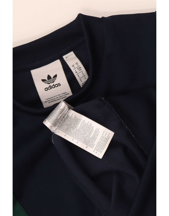 Adidas Hombre Sudadera Estampada Jersey Pequeño Azul Marino Colorblock Poliéster
