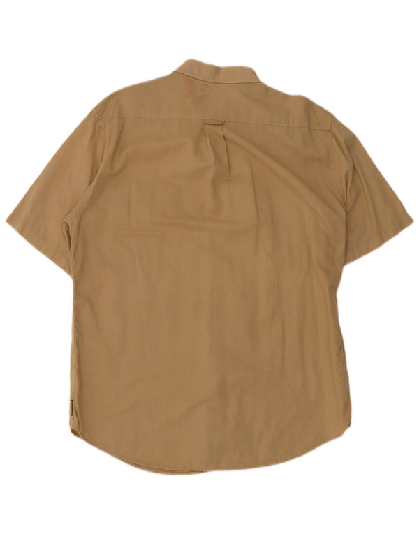Armani Jeans Camisa Manga Corta Hombre XL Algodón Beige