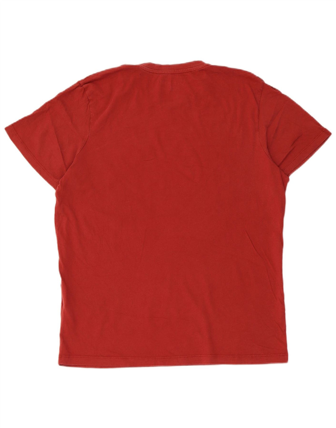 JACK & JONES Camiseta estampada de corte regular para hombre Top de algodón rojo medio