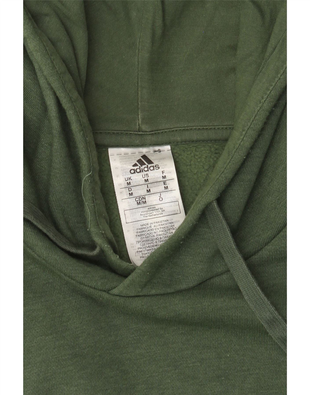 Adidas Hombre Sudadera Con Capucha Jumper Algodón Verde Medio