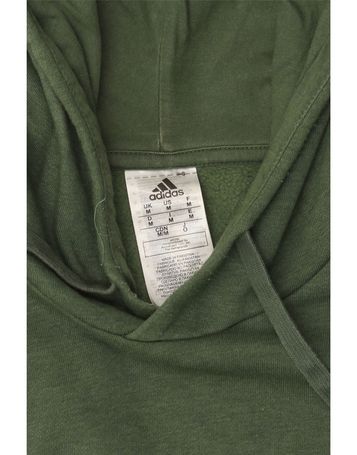 Adidas Hombre Sudadera Con Capucha Jumper Algodón Verde Medio