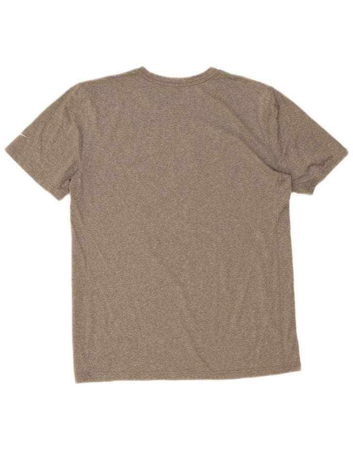 NIKE Camiseta Dri Fit Graphic para Hombre Top Verde Medio Moteado