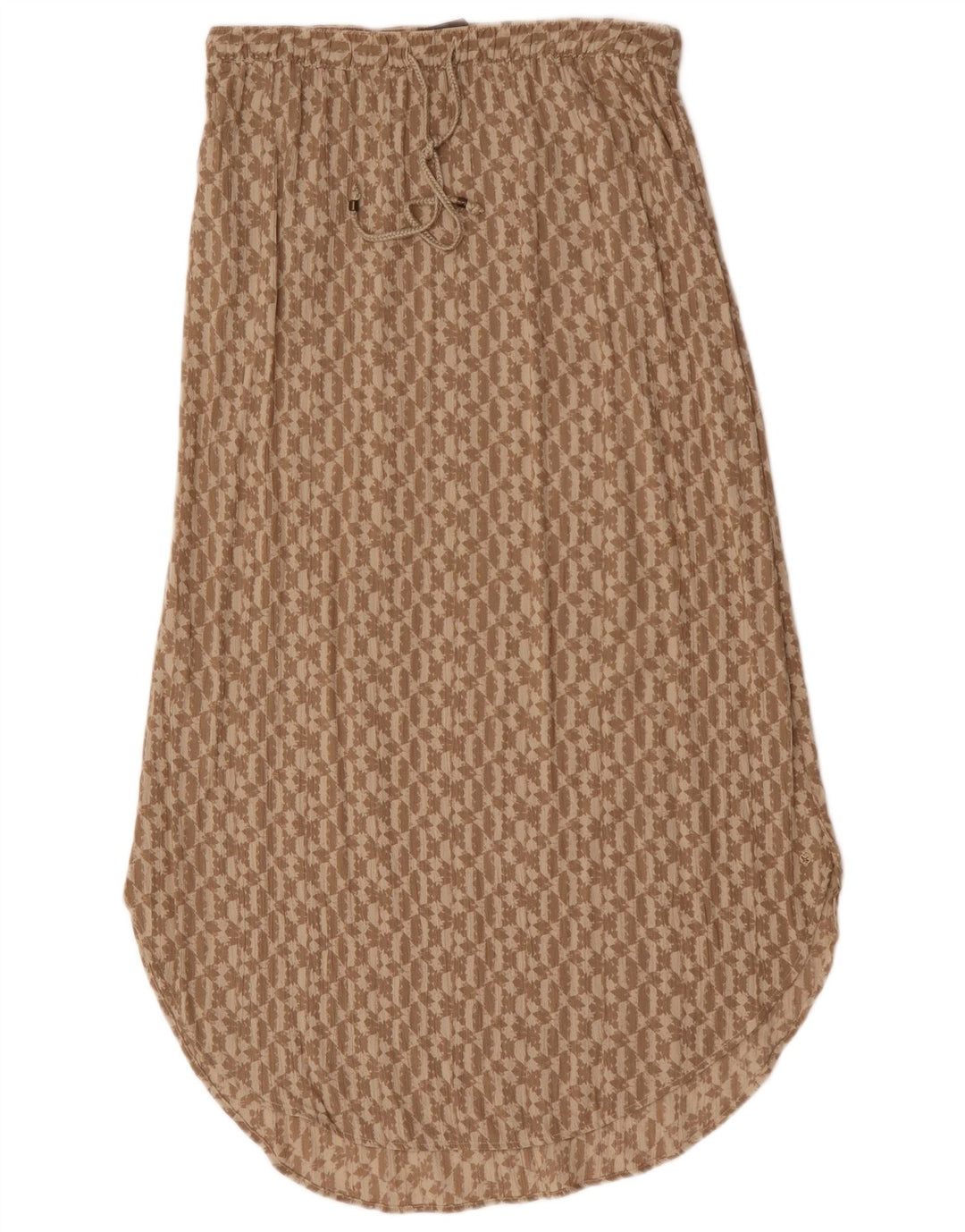 Eddie Bauer Maxifalda para mujer UK 14 Medium W30 Rayón geométrico beige