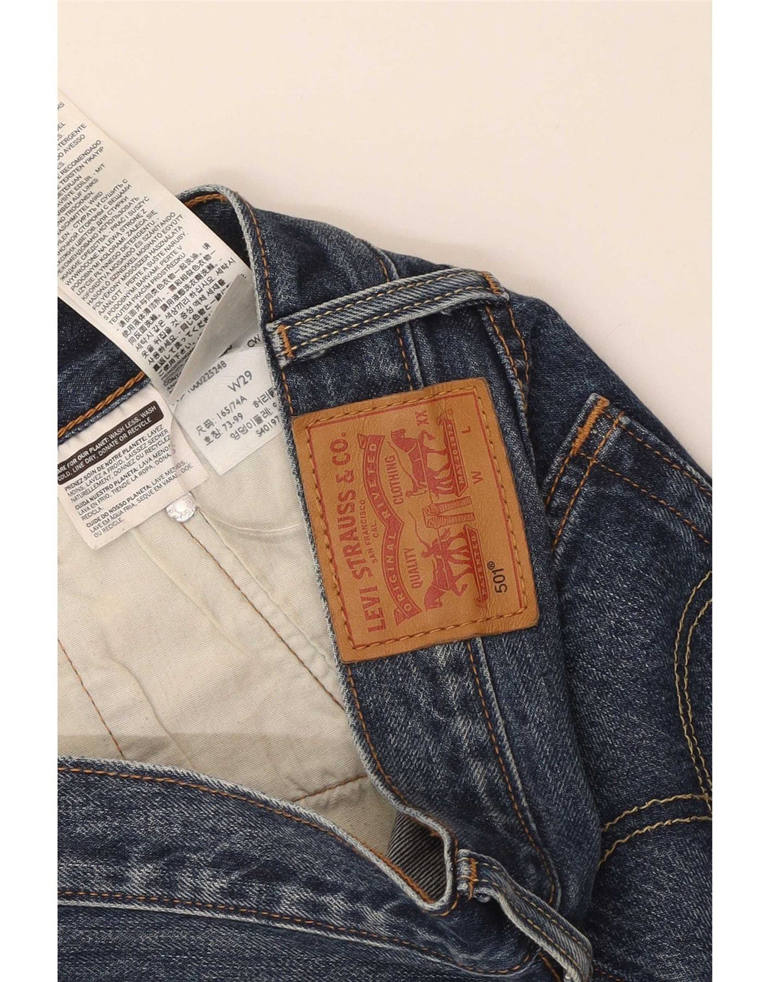 Levi's Mujer Denim Hot Pants W29 Algodón Azul Medio