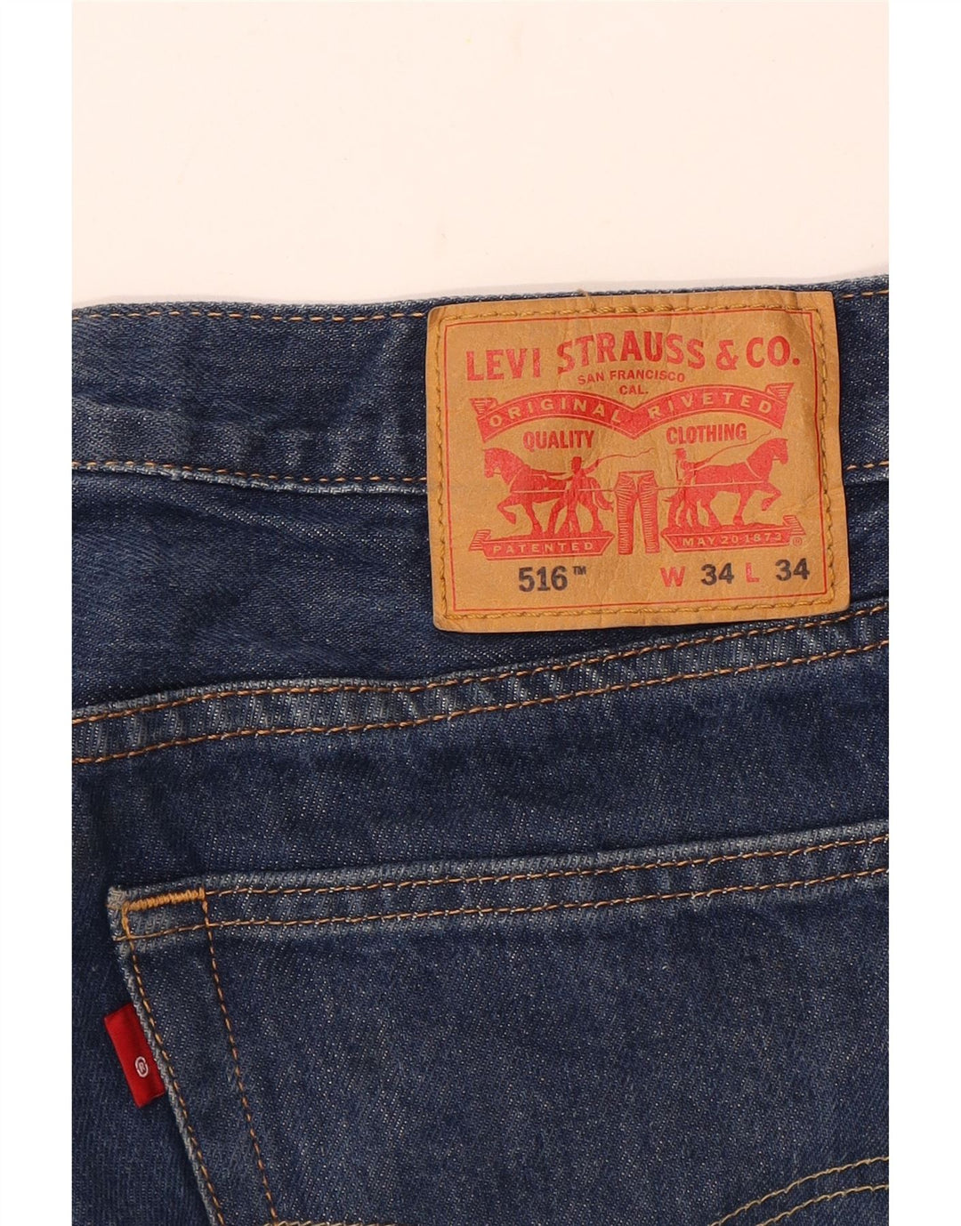 LEVI'S Vaqueros rectos 516 para hombre W34 L34 Azul