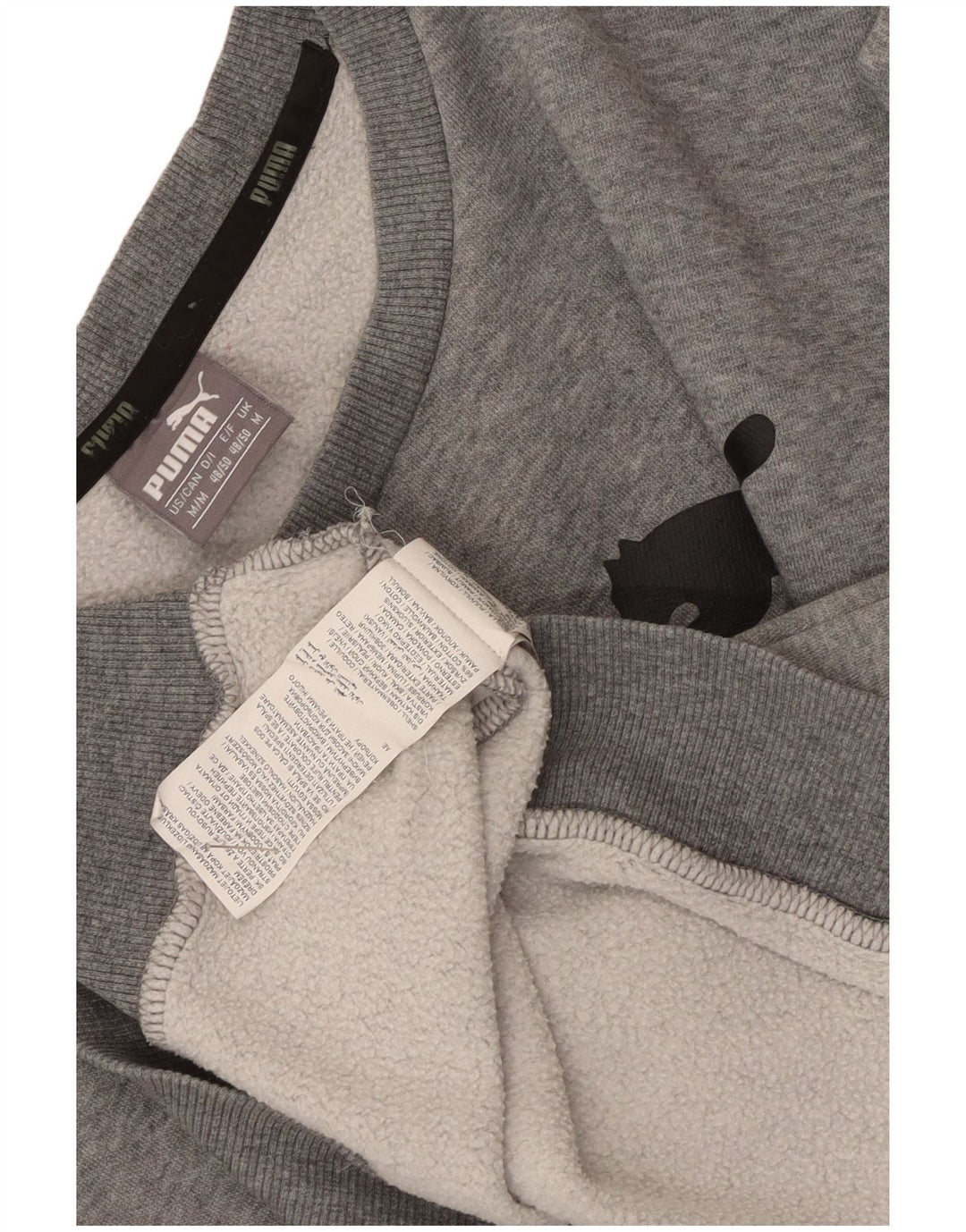 Puma Hombre Sudadera Gráfica Jersey De Algodón Moteado Gris Medio