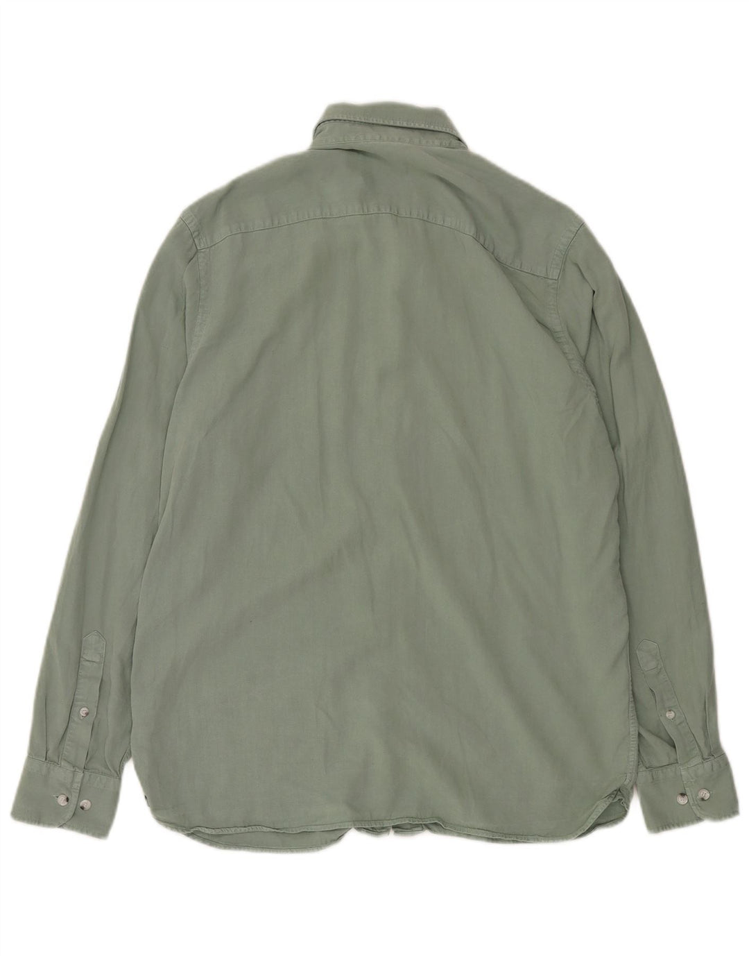 Camisa Calvin Klein Hombre Regular Fit Lyocell Verde Medio