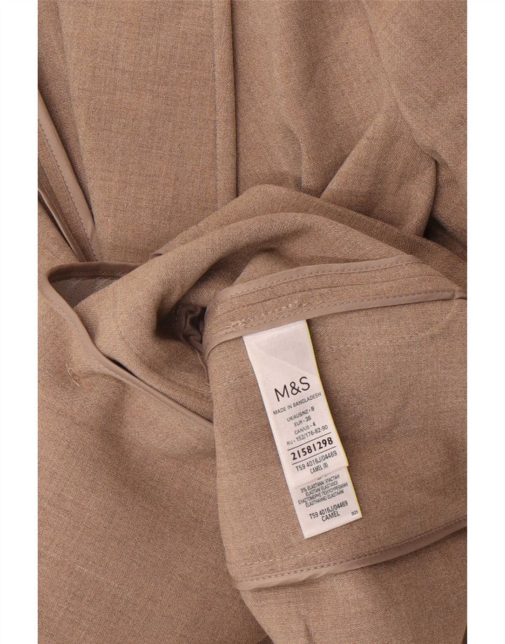 Marks & Spencer Chaqueta tipo blazer con doble botonadura para mujer UK 8 Small Beige