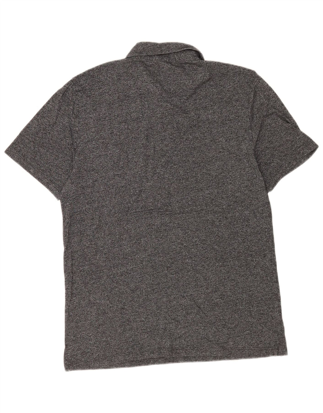 Polo Reiss de hombre de algodón moteado en gris medio