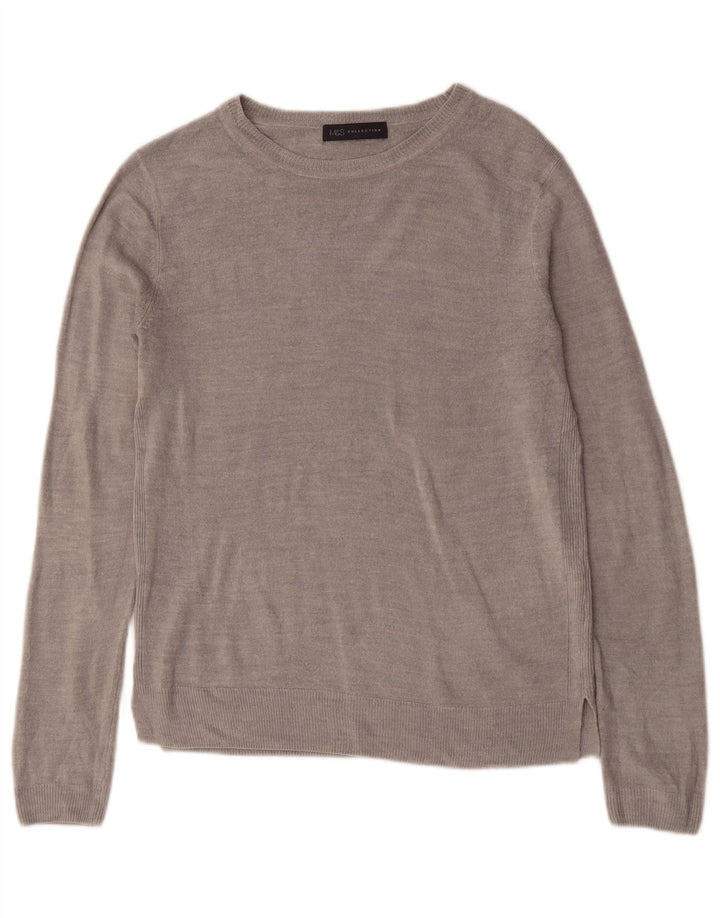 Marks & Spencer - Jersey para mujer con cuello barco, talla 40, color gris medio
