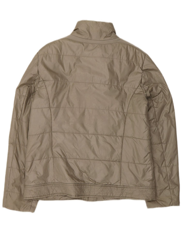 Geox Mujer Respira Chaqueta Acolchada UK 40 Grande Poliamida Gris