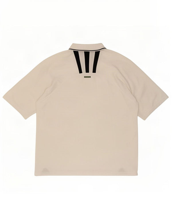Adidas Polo para hombre UK 44/46 Large Blanco Poliéster