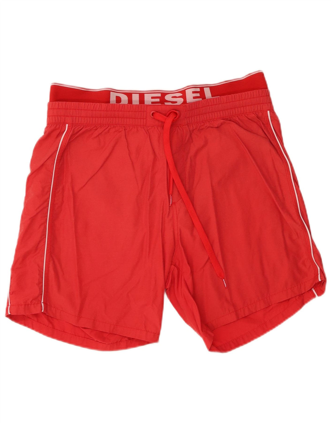 Diesel Bañador Con Estampado De Hombre De Algodón Rojo Medio