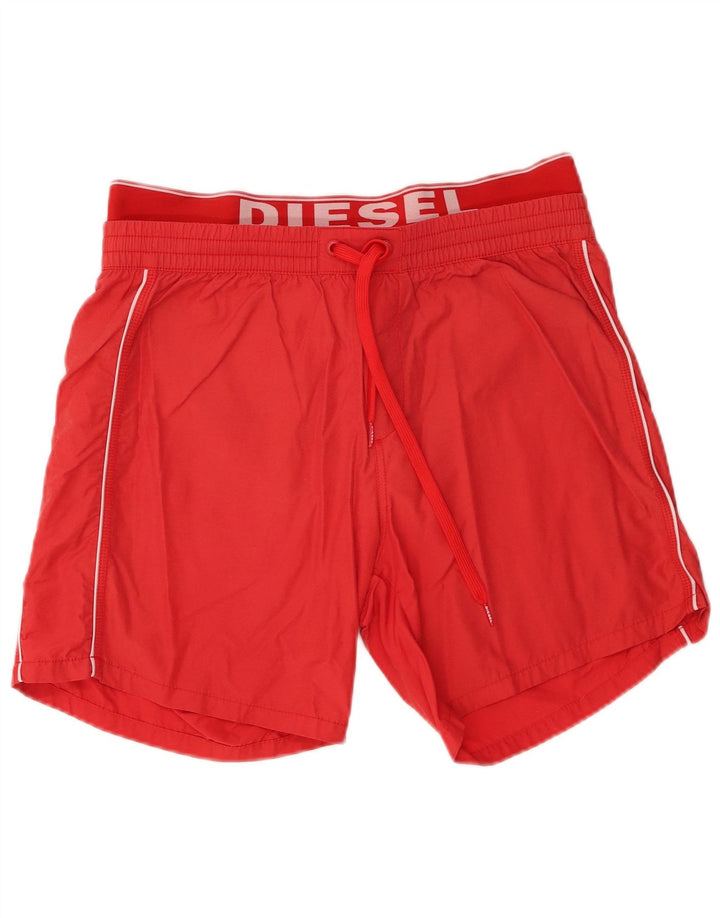 Diesel Bañador Con Estampado De Hombre De Algodón Rojo Medio