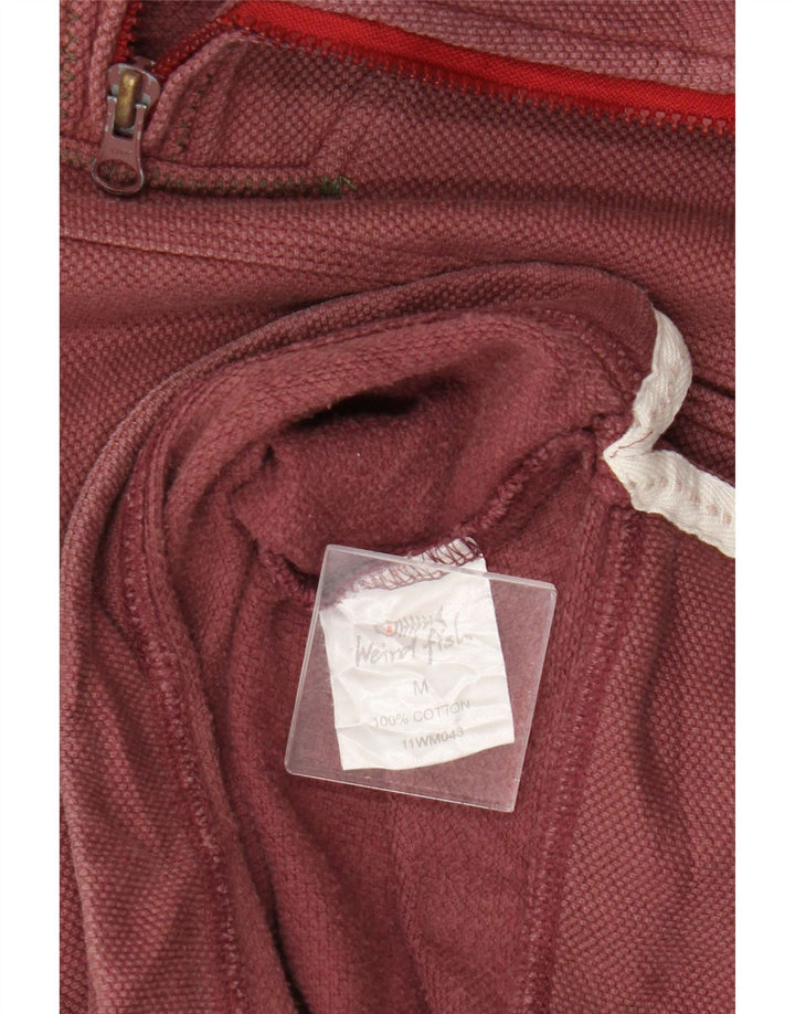 Weird Fish - Sudadera con cuello y cremallera para hombre, color marrón medio, algodón