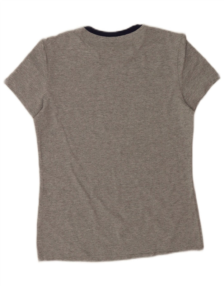 Camiseta gráfica Adidas para mujer Top IT 42 Algodón moteado gris medio