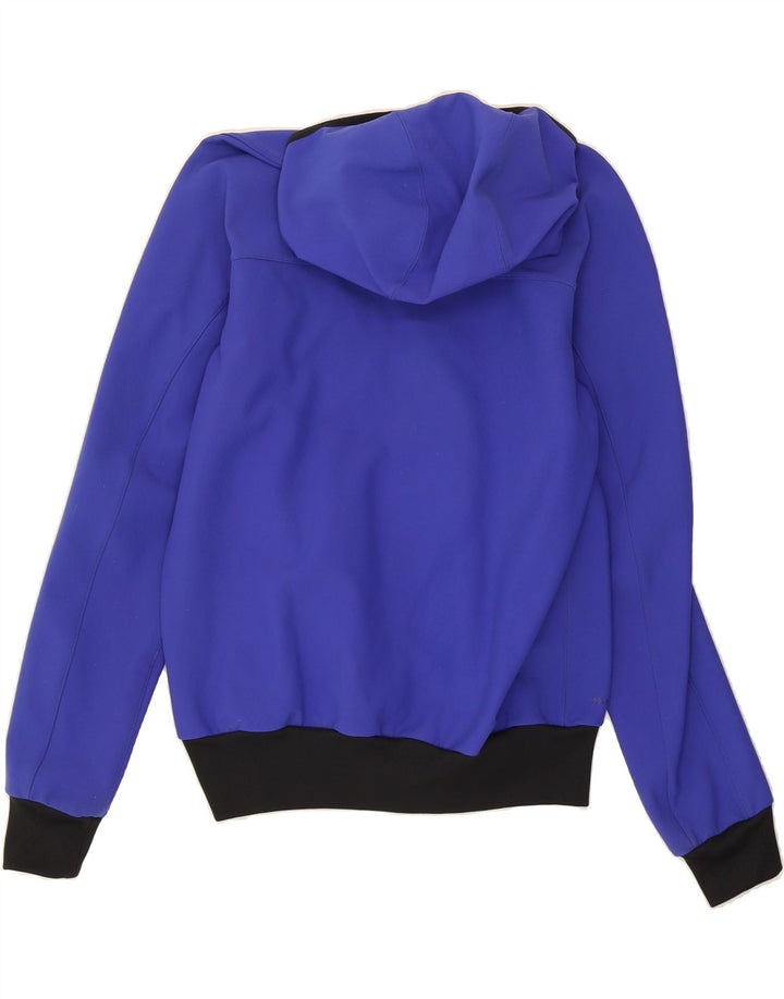 NIKE Womens Zip Hoodie Sweater UK 10/12 Medium Blue Nylon Vintage Nike and Second-Hand Nike from Messina Hembry 