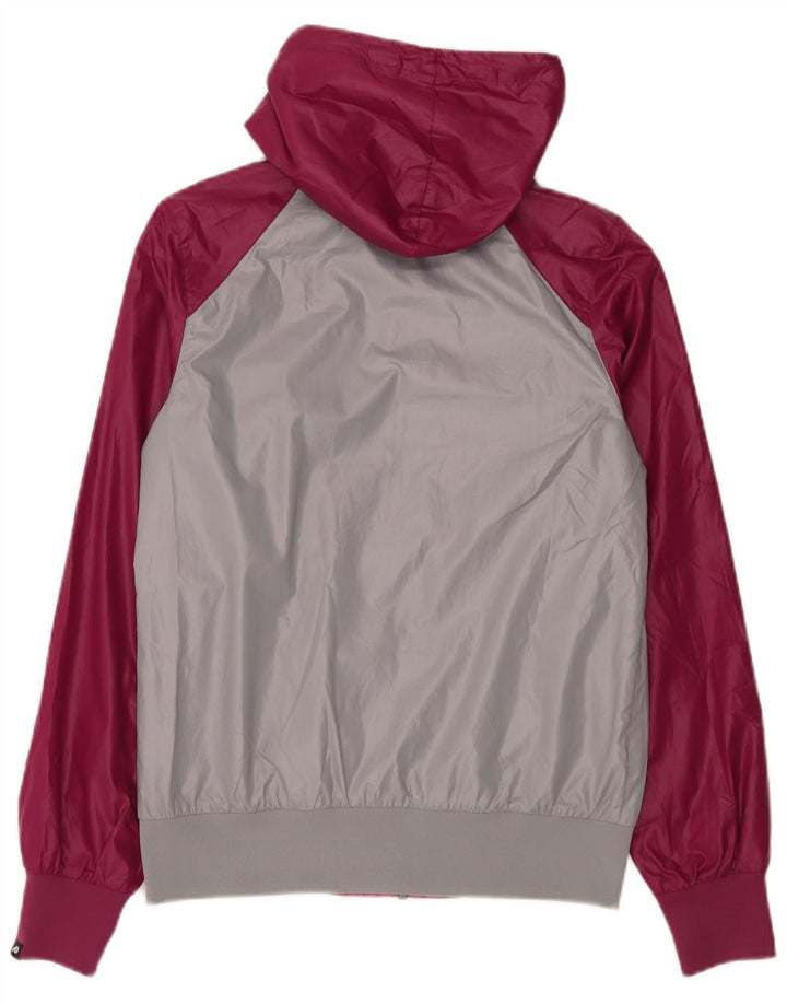 Chaqueta impermeable con capucha Nike para mujer UK 44 Poliéster color block rosa medio