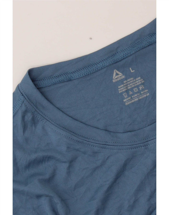 Camiseta Reebok Hombre Top Large Azul Poliéster