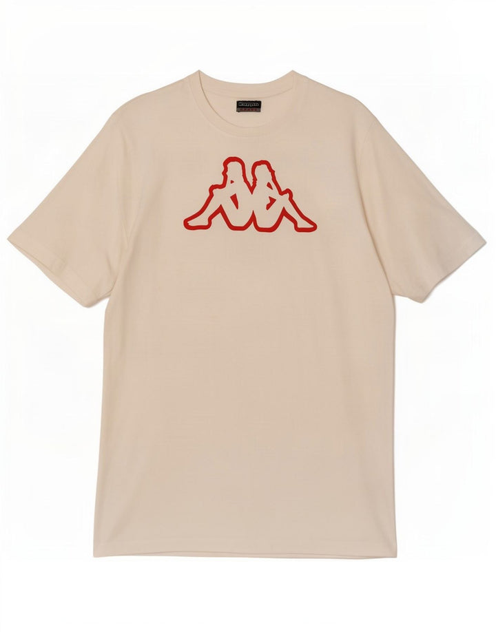 Kappa - Camiseta gráfica para hombre, talla grande, algodón blanco