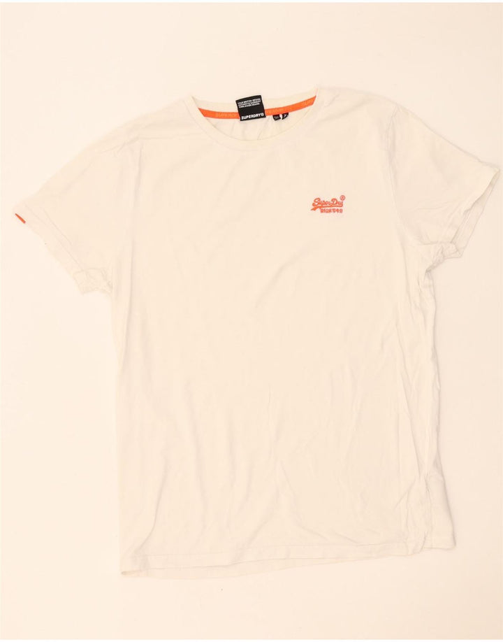 Superdry Camiseta Hombre Top XL Blanco Algodón