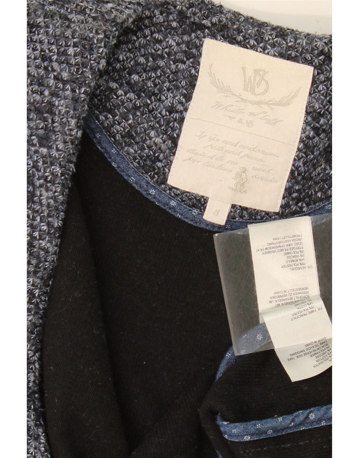 WHITE STUFF Womens Blazer Jacket UK 8 Small  Navy Blue Polyester Vintage White Stuff and Second-Hand White Stuff from Messina Hembry 