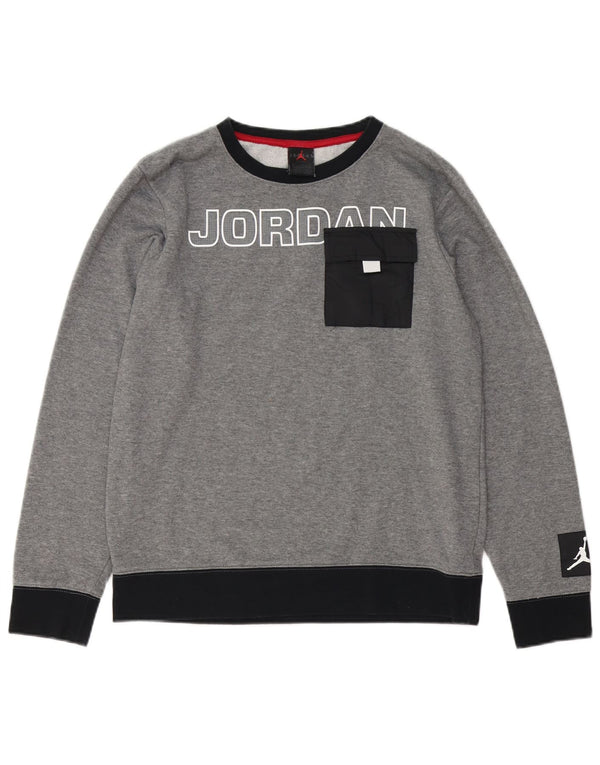 Jordan Sudadera gráfica para niños 13-14 años XL Gris Colorblock