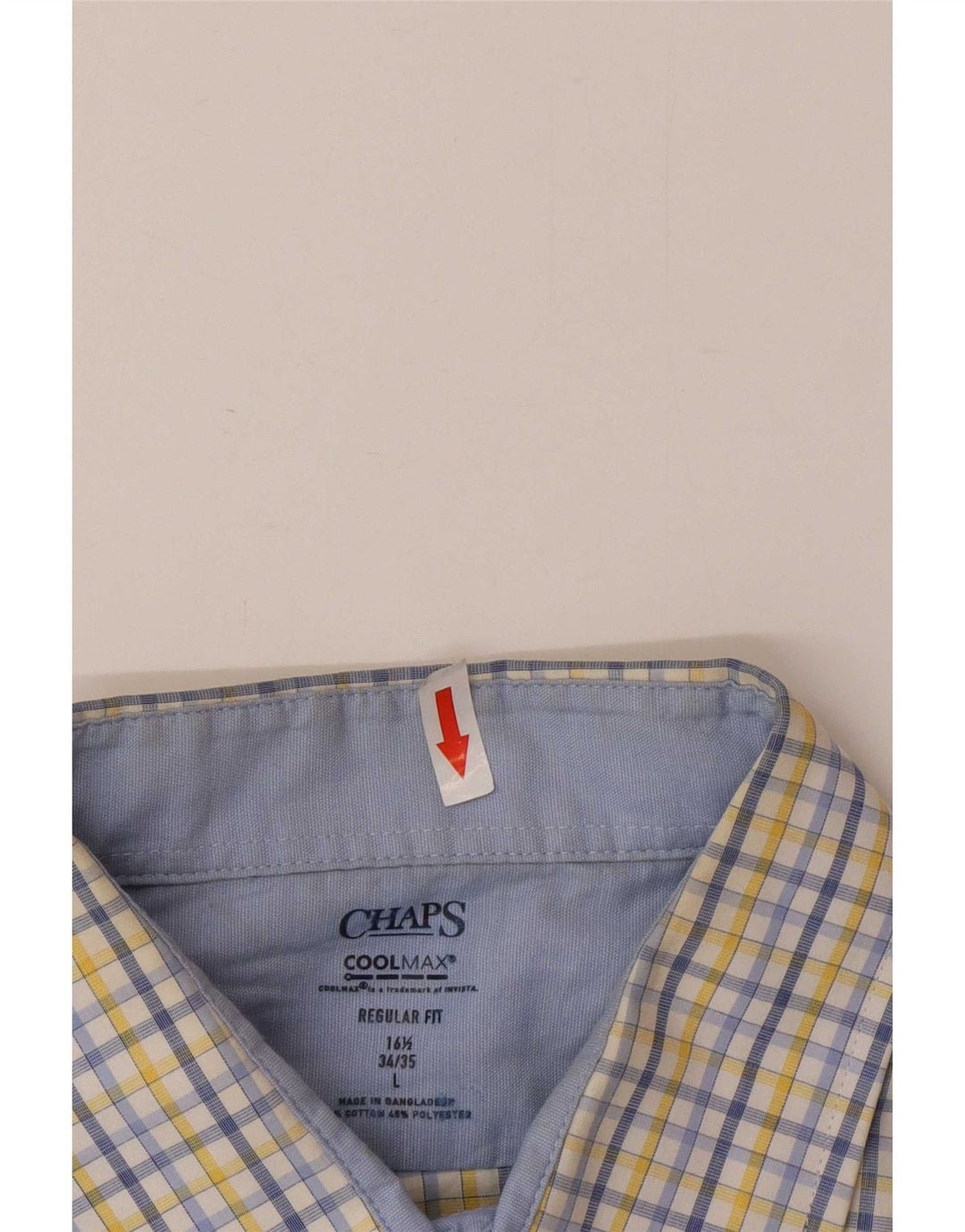 Chaps Camisa de ajuste regular para hombre talla 16 1/2 grande algodón a cuadros multicolor