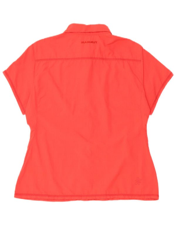 Mammut Camisa gráfica de manga corta para mujer UK 44 Large Poliamida roja