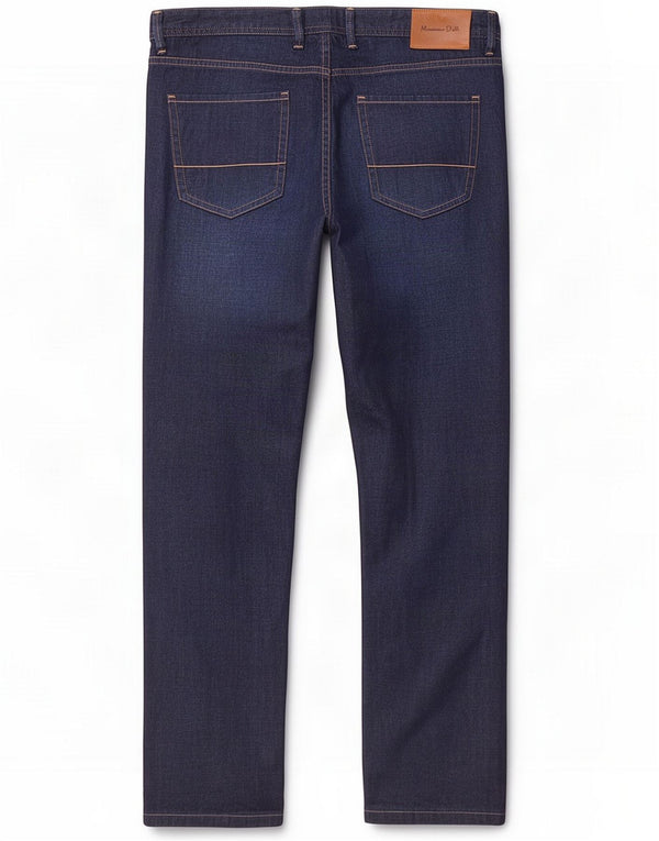 Massimo Dutti Mens Slim Jeans EU 44 Large W34 L30 Azul Marino Algodón