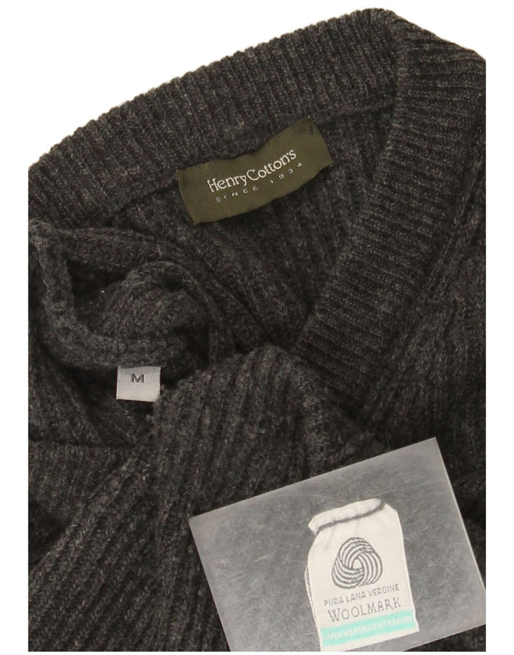 Henry Cottons Jersey con Cuello en V para Hombre Lana Gris Medio