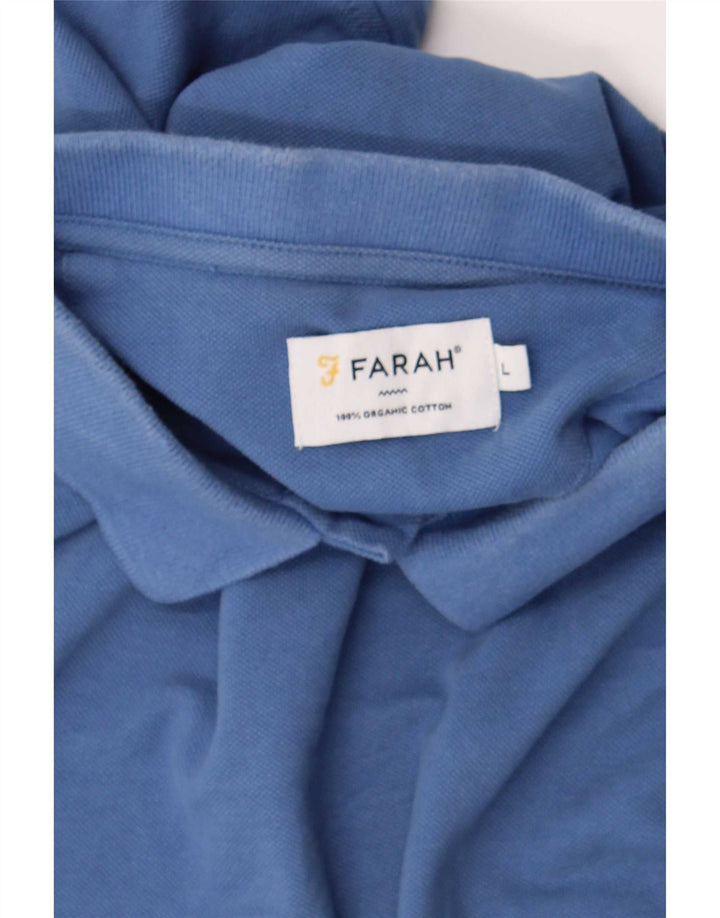 Polo Farah Hombre Grande Azul Algodón