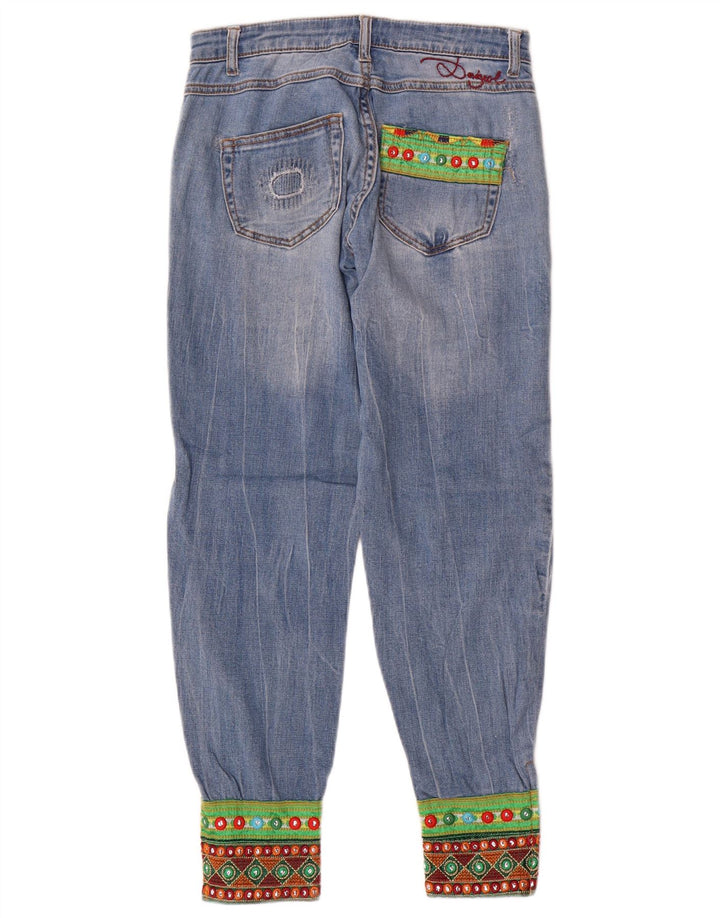 Vaqueros Desigual Joggers Tapered W24 L27 Azul Patchwork |