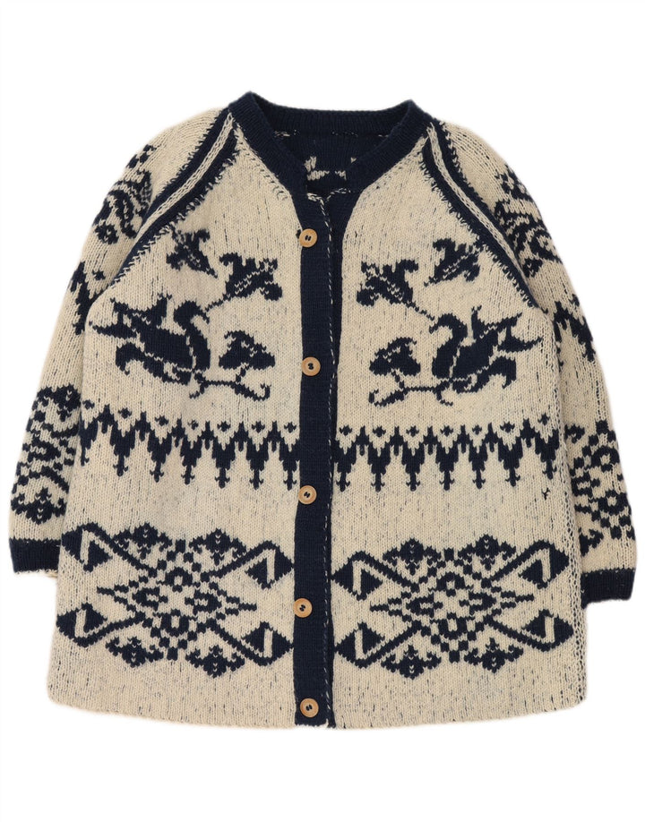 Vintage mujeres oversize longline cardigan suéter Reino Unido 18 XL azul marino