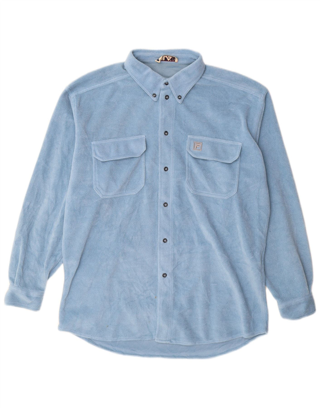 FILA Camisa polar para hombre IT 52/54 Poliéster azul grande