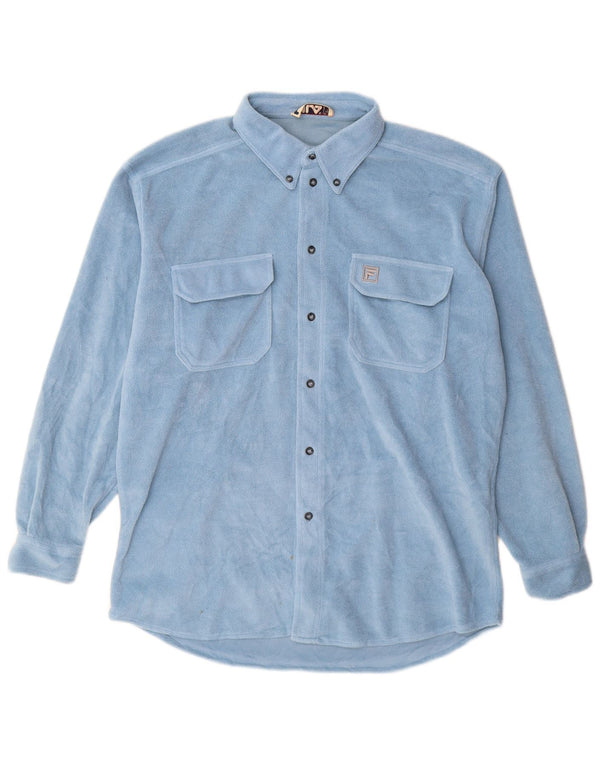 FILA Camisa polar para hombre IT 52/54 Poliéster azul grande