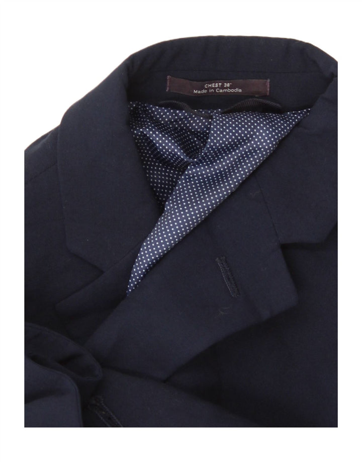 Marks & Spencer Chaqueta tipo blazer entallada con 2 botones para hombre UK 38 Medium Azul marino