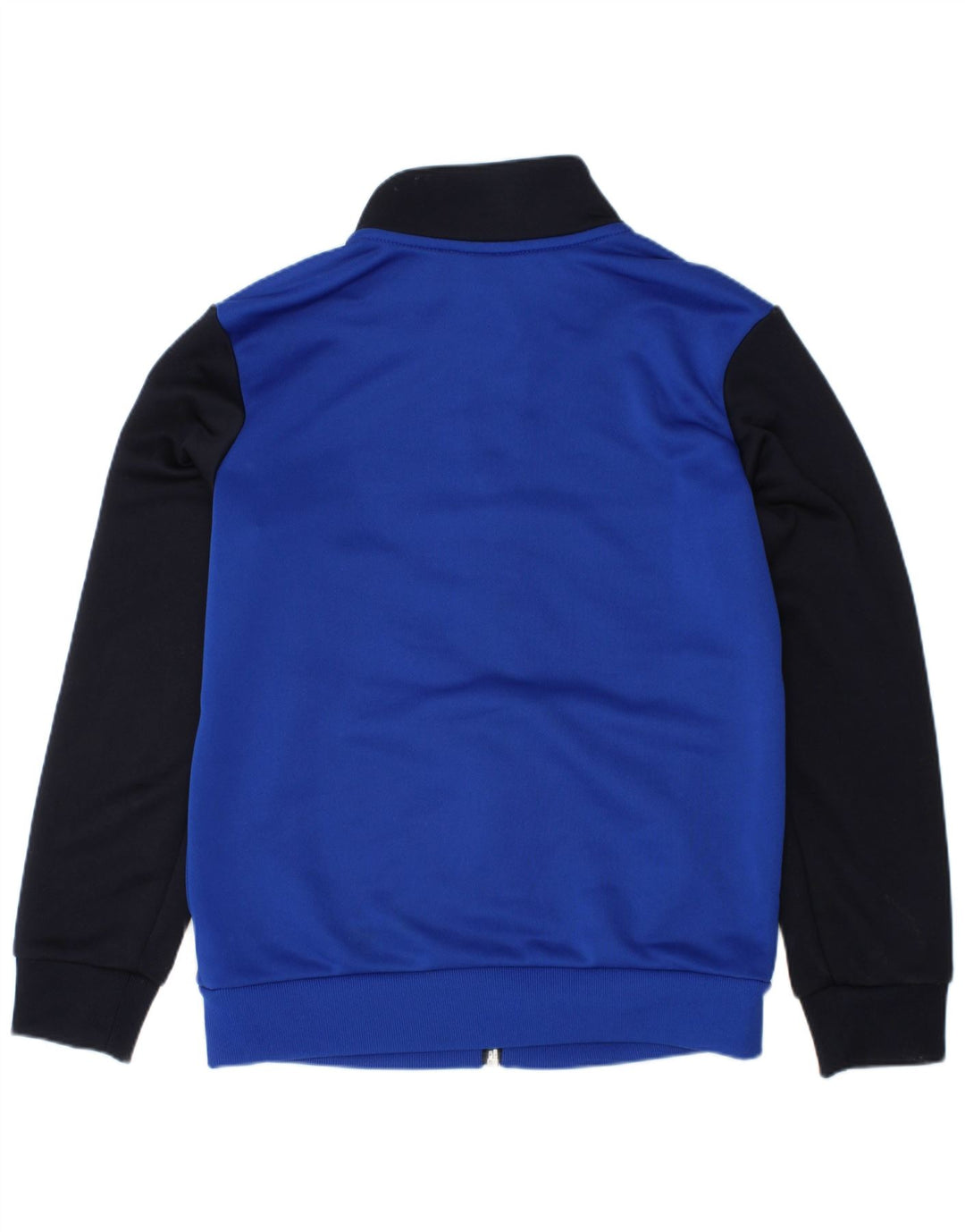 ADIDAS Boys Graphic Chándal Top Chaqueta 7-8 Años Azul Colorblock