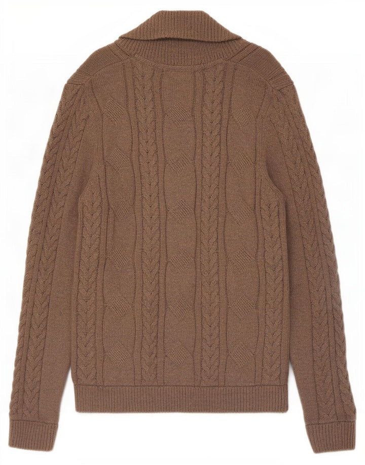 Ted Baker - Cárdigan para hombre, talla 4, algodón marrón grande