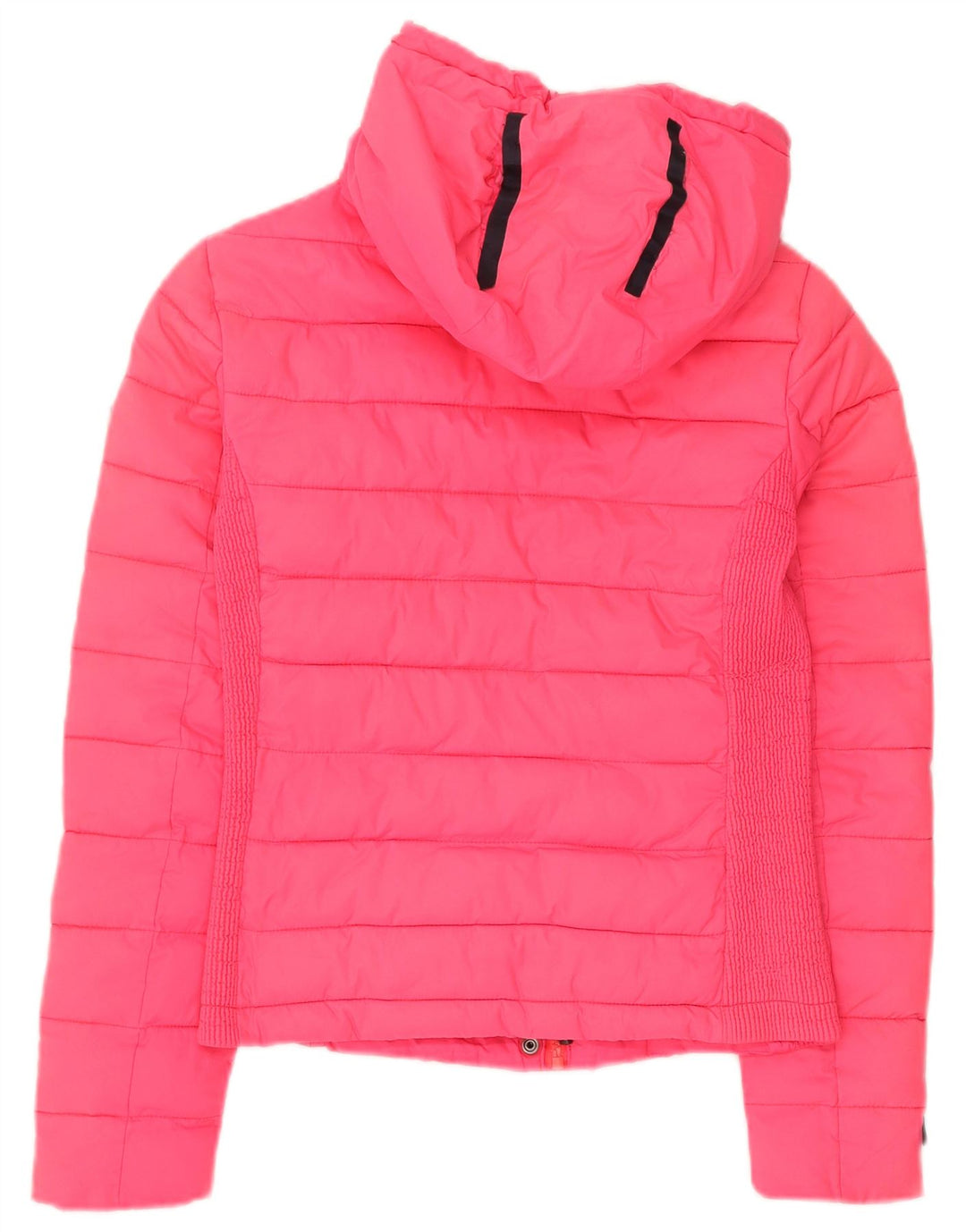 SUPERDRY Chaqueta acolchada con capucha para mujer UK 10 Small Pink Nylon
